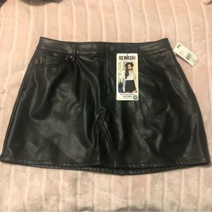Faux leather skirt